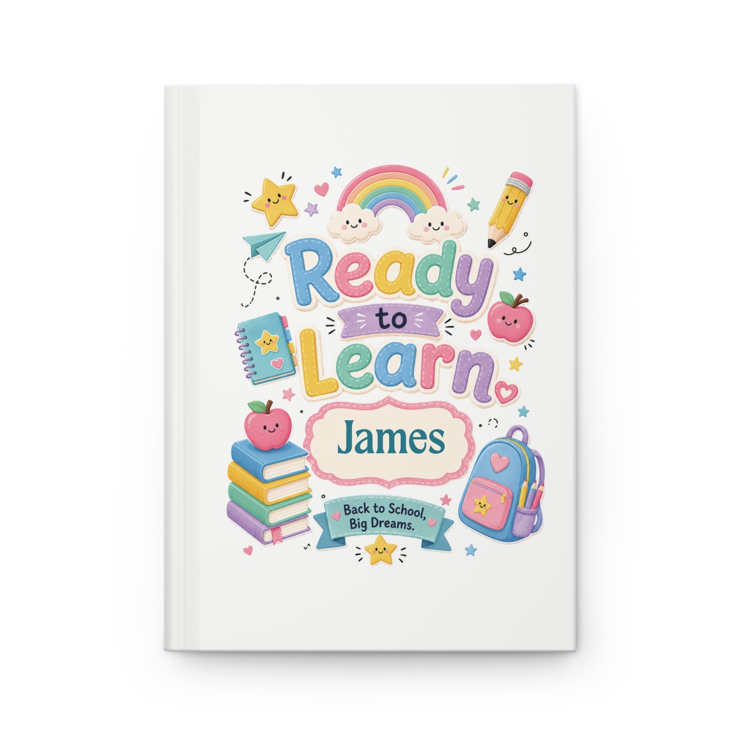 Back to School Big Dreams Personalised Hardback Notebook