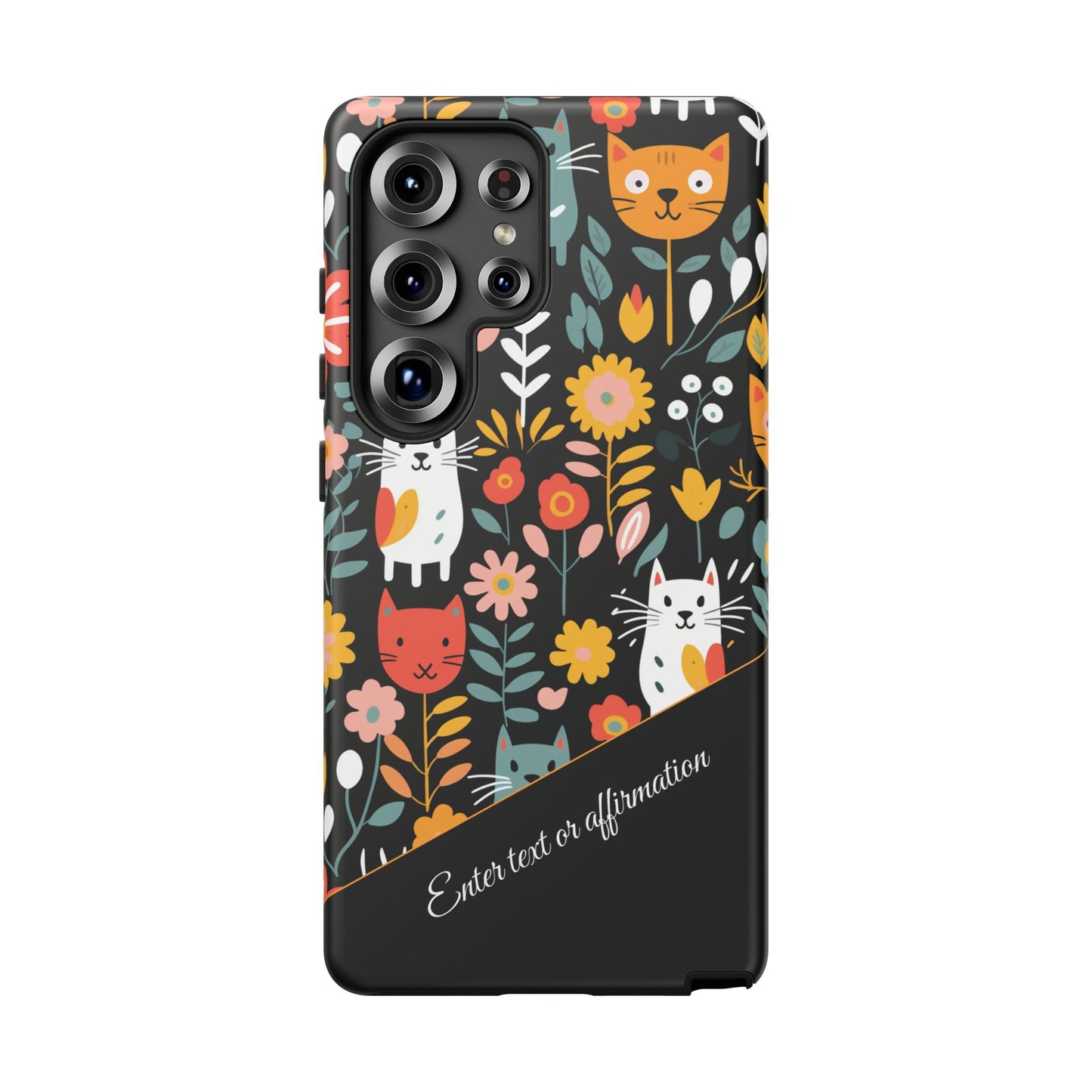 Personalized Whimsical Feline Garden Google and Samsung Tough Cases