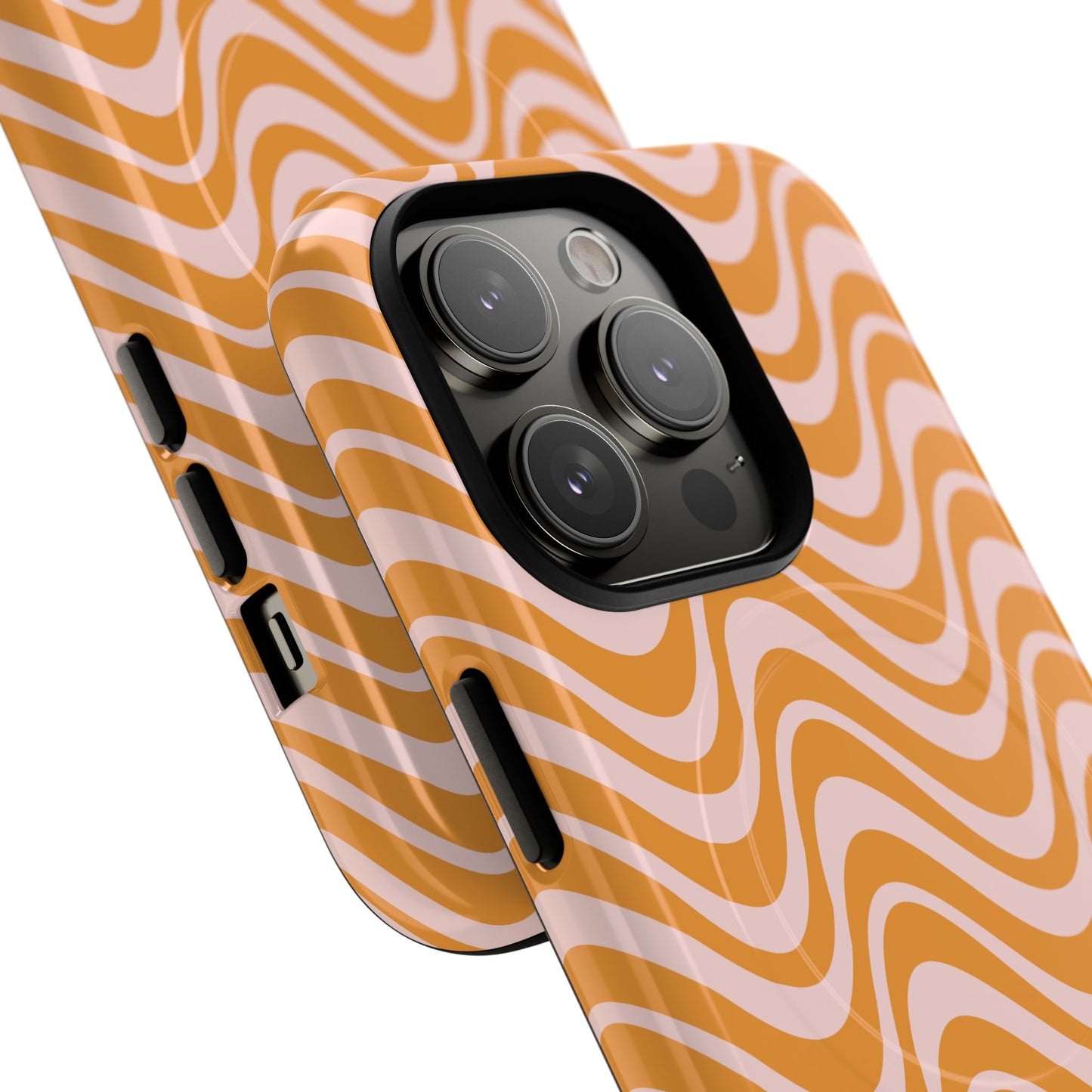 Stylish Tough Magnetic Case for Your iPhone - Trendy Wave Design, Durable Protector, Gift for Her, Cool Tech Accessory, Unique iPhone Cover, Magsafe iPhone Cover.