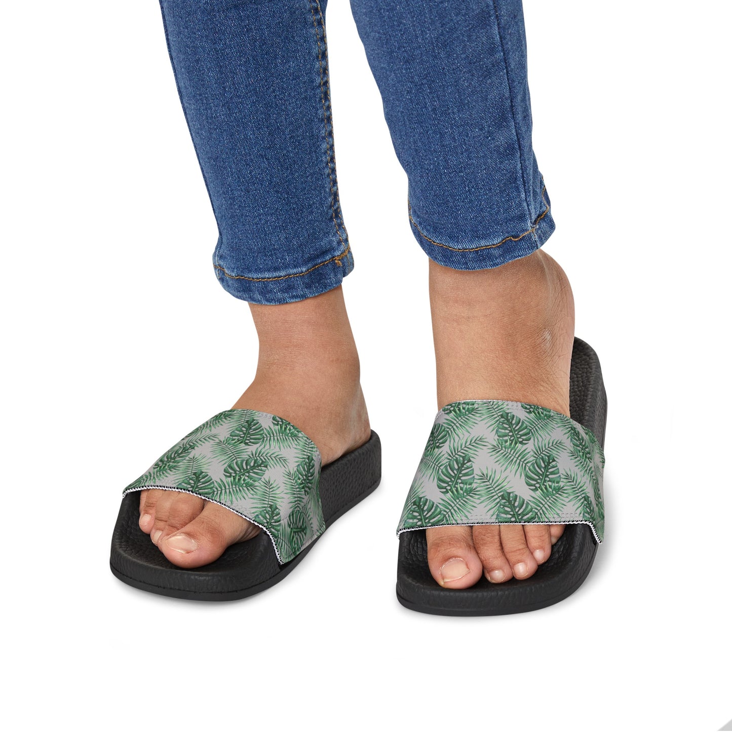 Tropical Bliss Grey Youth Removable-Strap Sandals