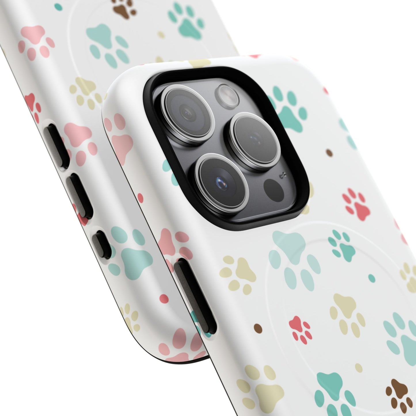 Pet Lover Magnetic iPhone Case - Cute Paw Print Design, Tough Magnetic Cases for Dog and Cat Owners, Gift for Animal Lovers