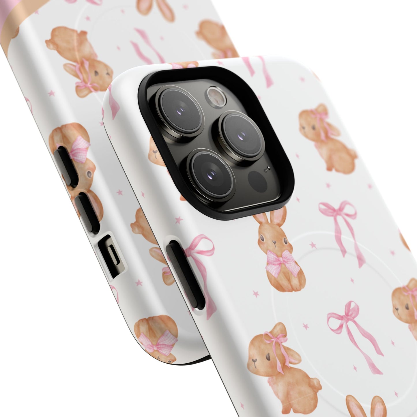 Personalized Bunny iPhone Case - Cute Animal Design, Tough MagSafe® Magnetic Case, Easter Gift, Spring Aesthetic, Kids Accessories