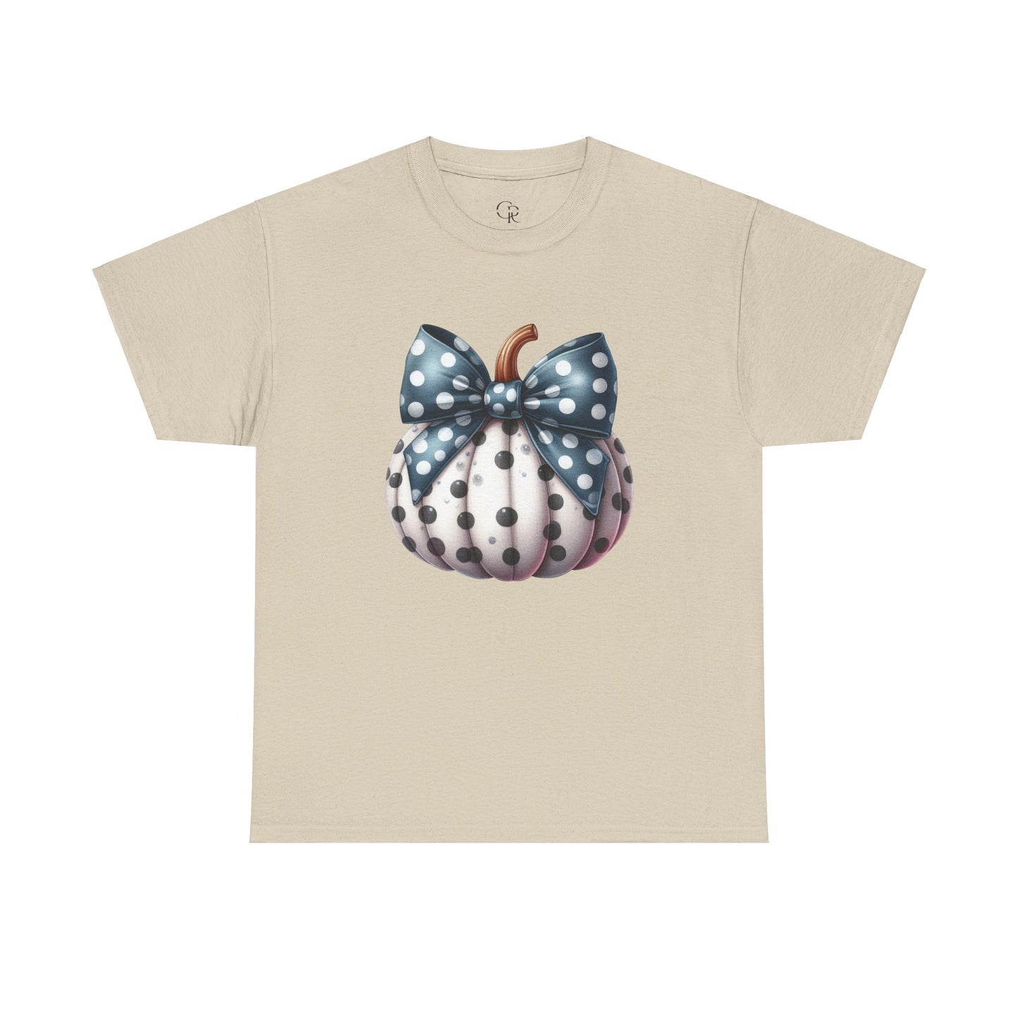 Polka Dot Pumpkin Charm Unisex Heavy Cotton Tee