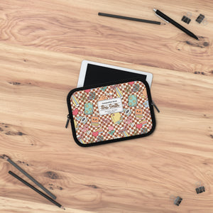 Personalized Brown Doodle Daydream Laptop Sleeve with Composition Book Inspired Design, Customizable Tech Case, School Supplies, Gift for Students, College Essentials, Back to School