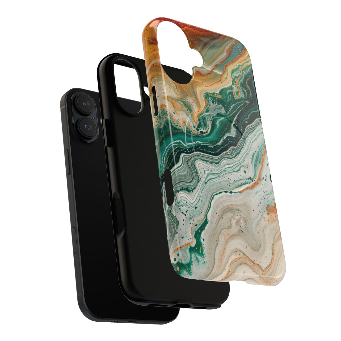 Stylish Tough Acrylic Magnetic iPhone Cases for Everyday Protection, Marble Design, Unique Gifts for Tech Lovers, Holiday Essentials