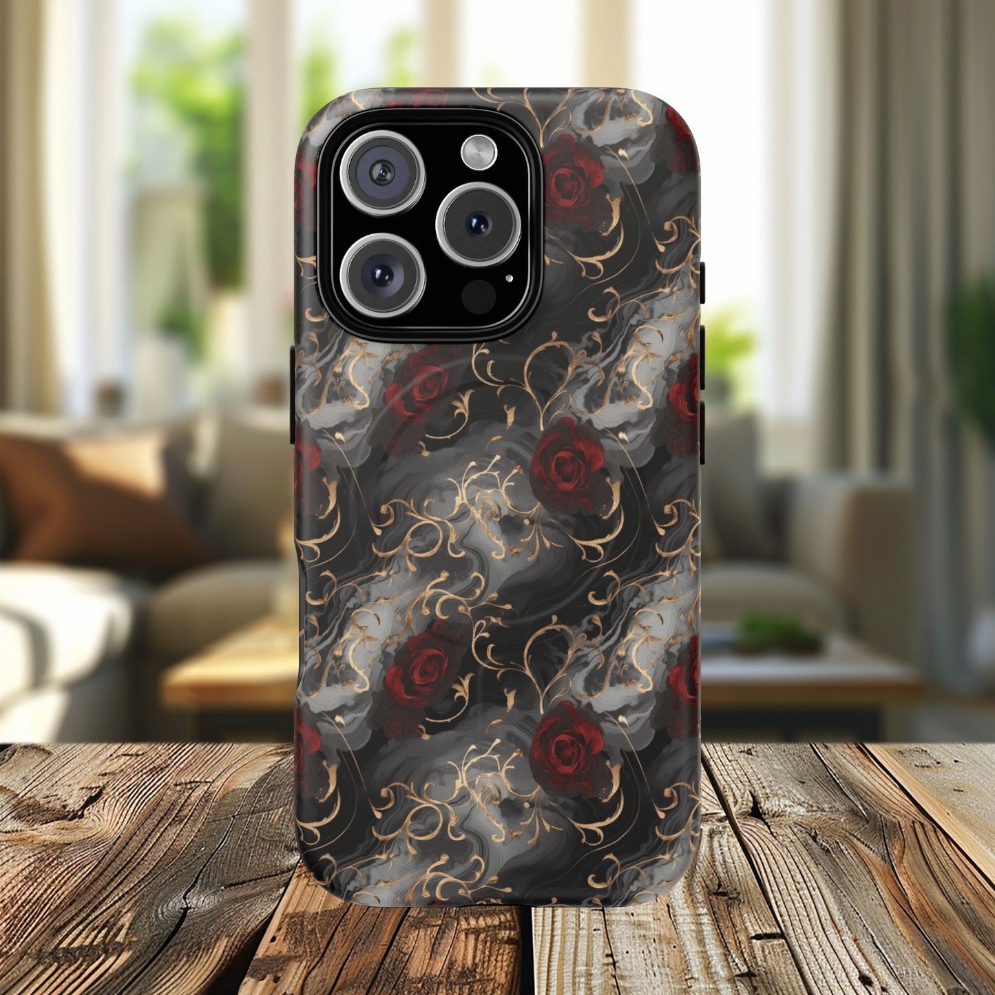 Elegant Floral Tough iPhone Magnetic Cases, iPhone Protection, Unique iPhone Covers, Stylish Mobile Accessories, Gift for Her