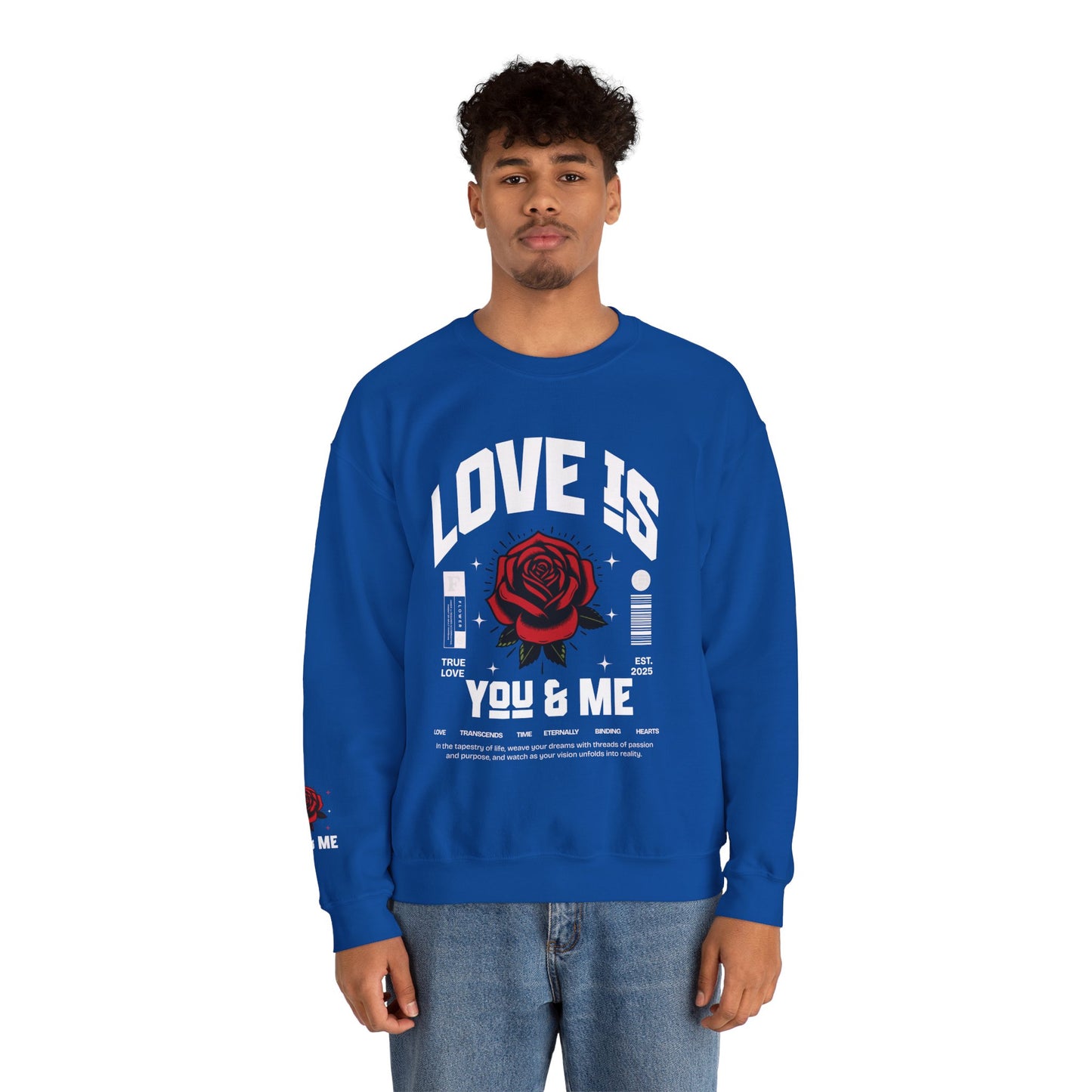You and Me Unisex Heavy Gildan Blend™ Crewneck Sweatshirt.