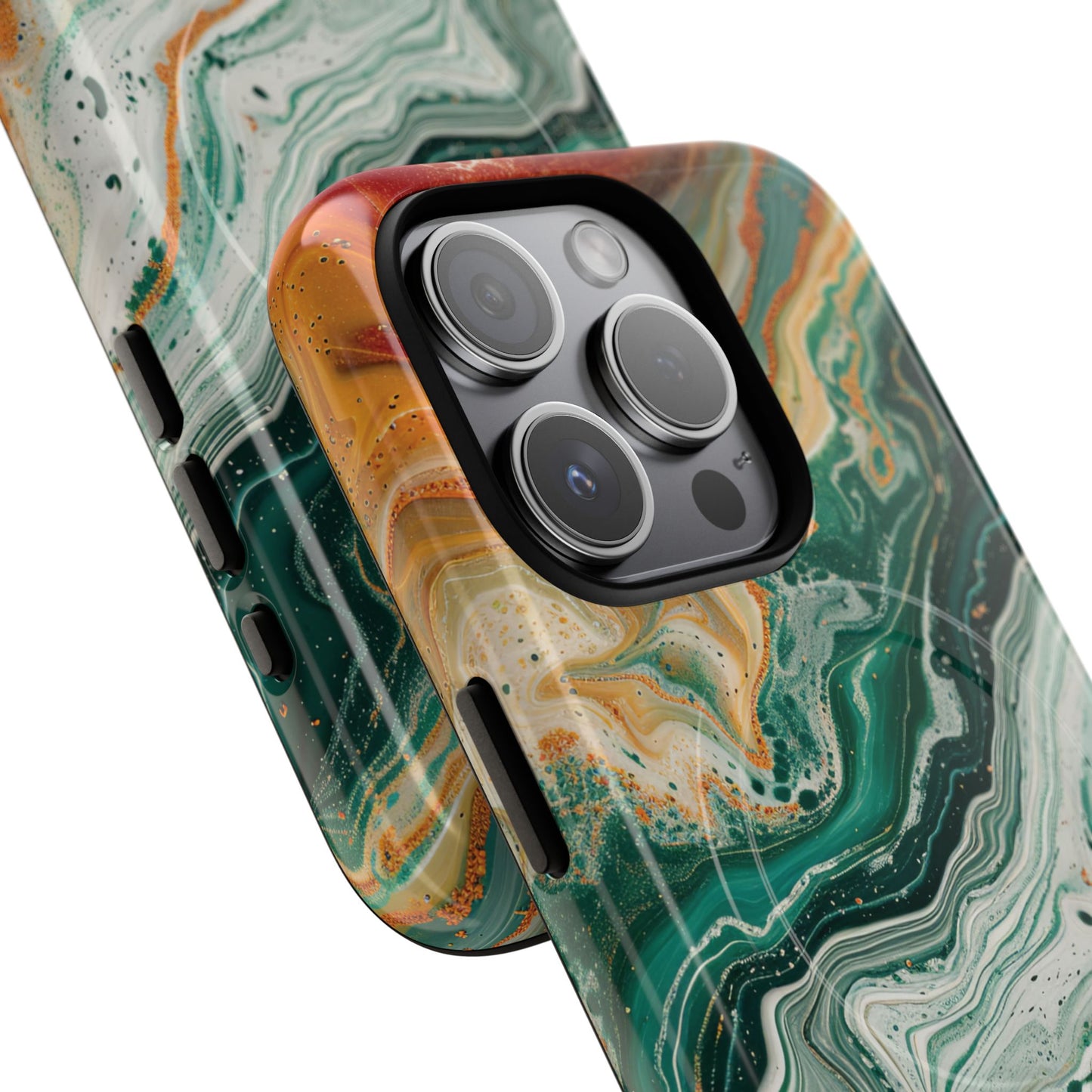Stylish Tough Acrylic Magnetic iPhone Cases for Everyday Protection, Marble Design, Unique Gifts for Tech Lovers, Holiday Essentials