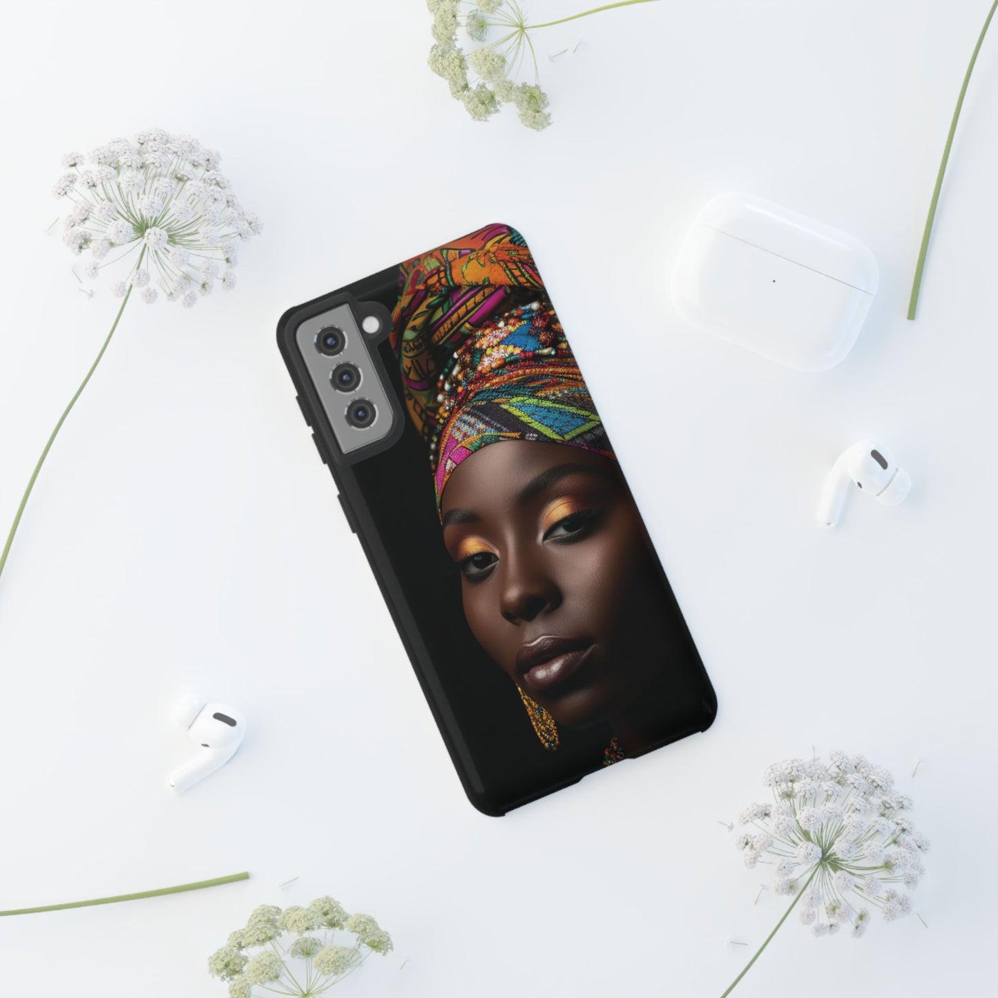 Regal Reflections: African Majesty Tough Google Pixel, iPhone and Samsung Cases.
