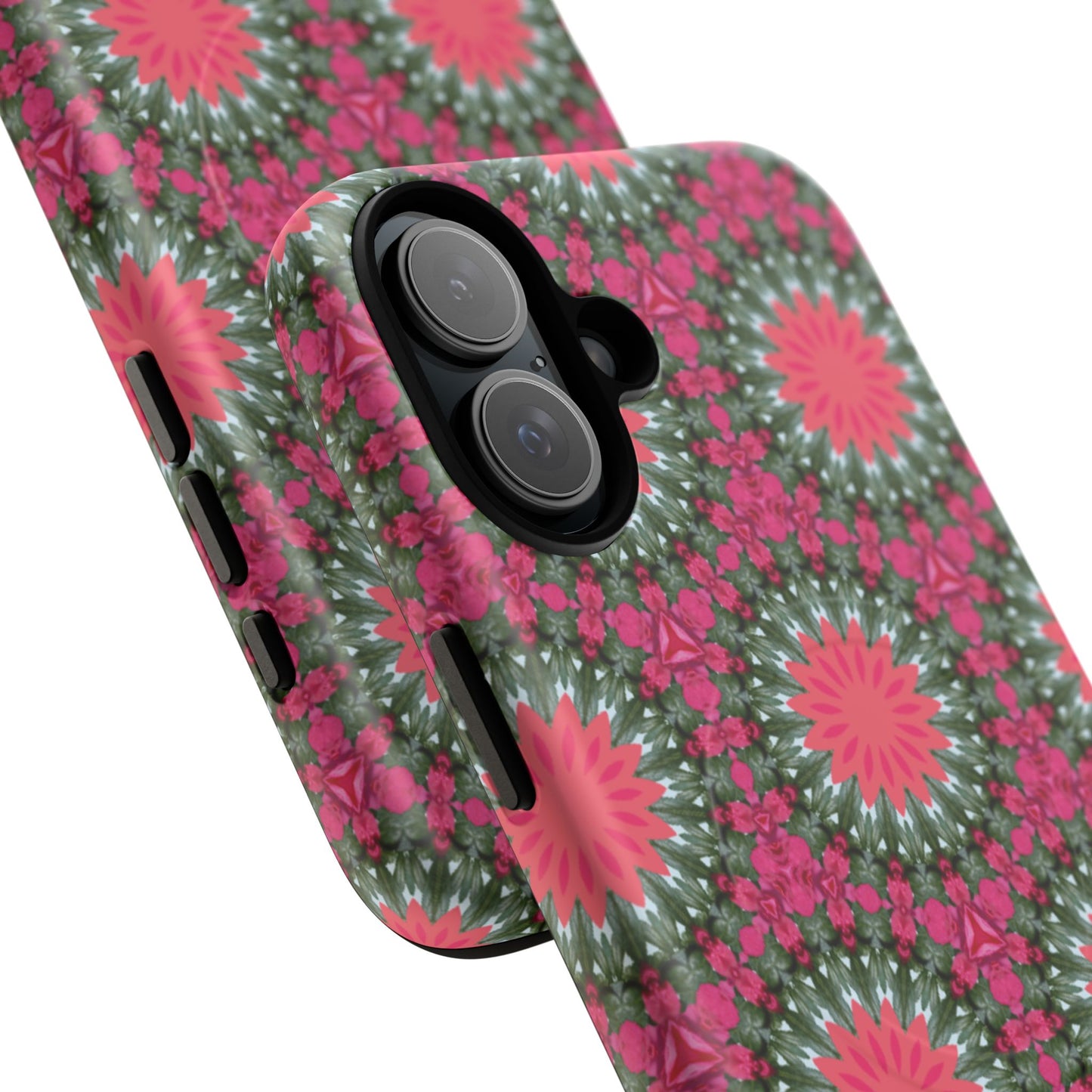 Floral KaleidoBloom iPhone Case, Tough Magnetic Cases, Floral iPhone Cover, Stylish Tech Accessory, Durable Design, Vibrant Gift Idea