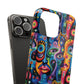 Psychedelic Visions Slim iPhone Case - Vibrant Design for Artistic Souls