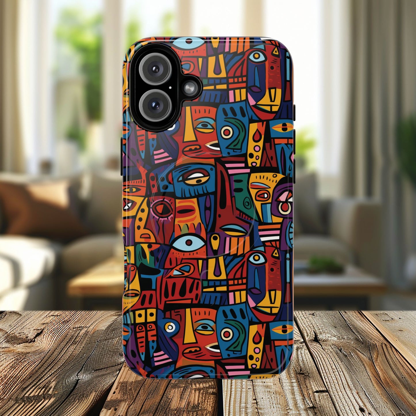 Vibrant Artistic Phone Case | Tough Magnetic Cases | Unique Gift for Art Lovers, Colorful Accessory, iPhone 14, 15, 16, 17 Case.