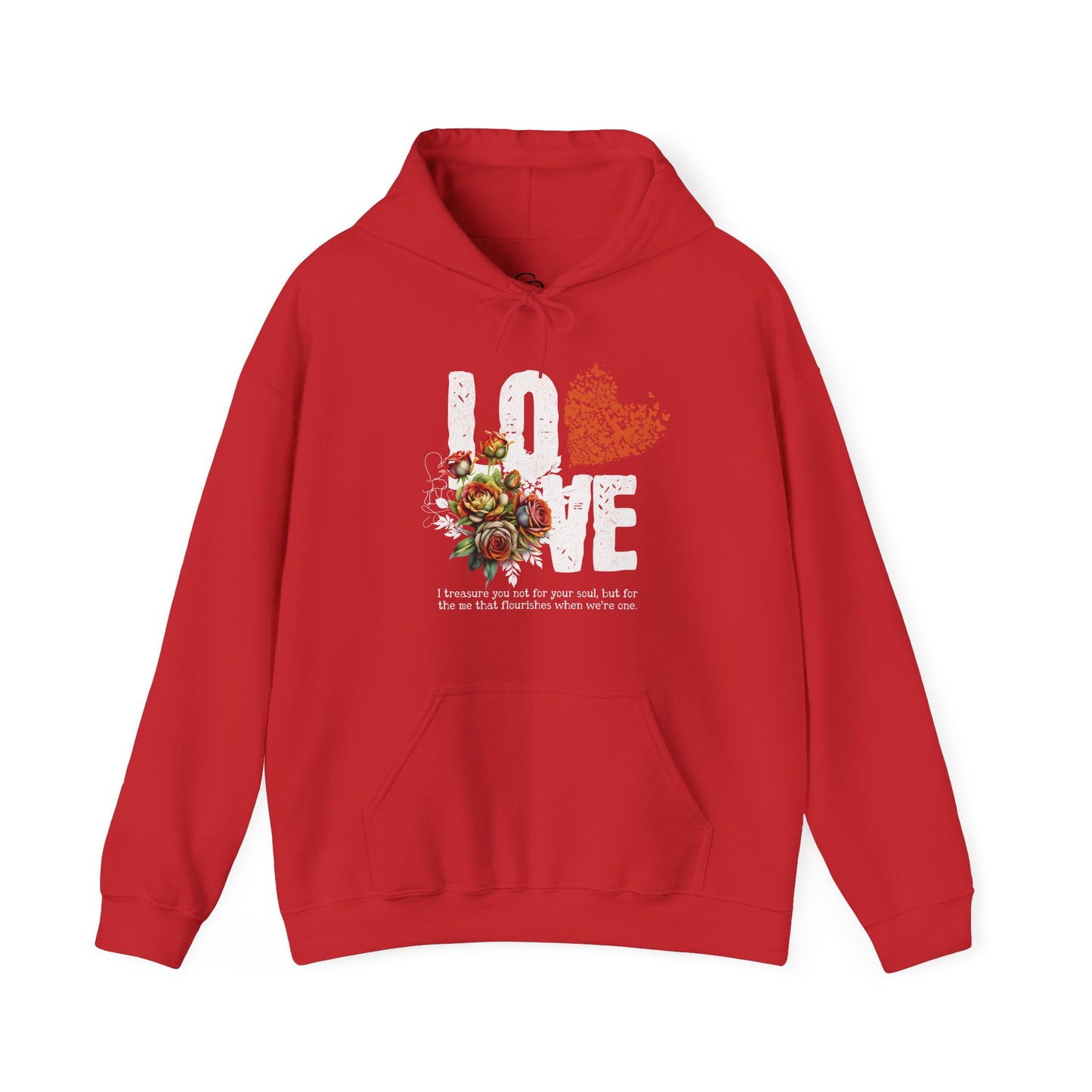 Love Floral Sweatshirt - Unisex Heavy Blend™ Hooded Pullover for Comfort and Style