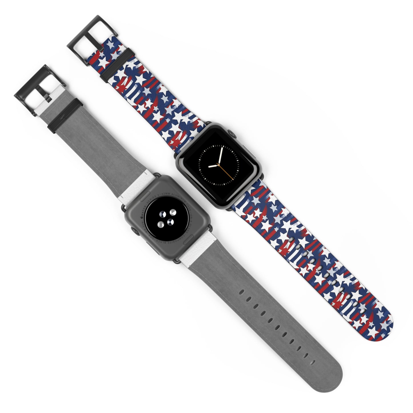Patriotic Waves - Red, White & Blue Stars | USA Flag Design