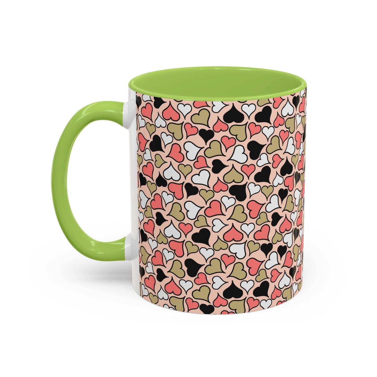 Colorful Heart Pattern Coffee Mug - Perfect Gift for Love & Friendship