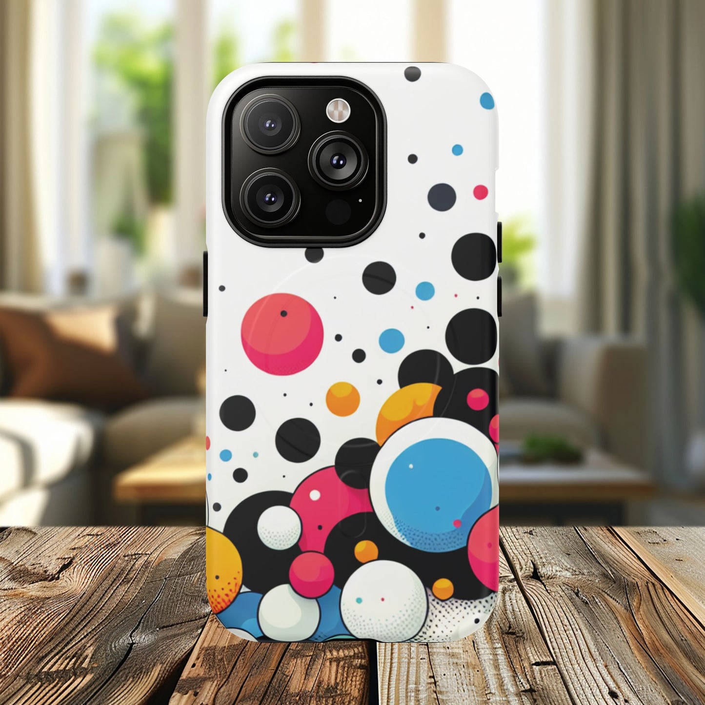 Vibrant Bubble Bloom Galaxy Magnetic iPhone Cases, Artistic Protection for Your Device, Gift for Tech Lovers, Colorful Designs, Unique iPhone Accessories