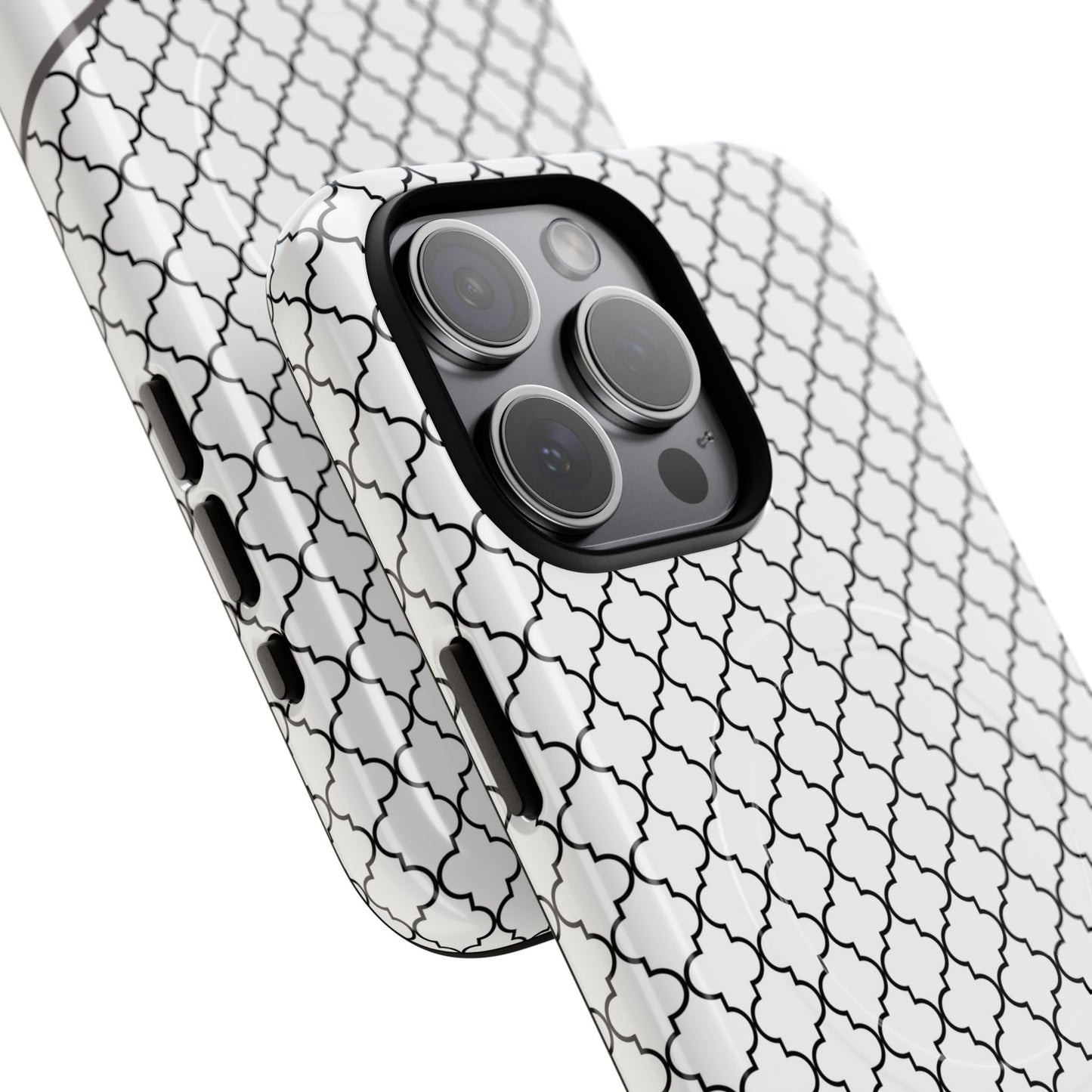 Personalized Casablanca Charm Tough MagSafe Magnetic Case, Modern Design, Gift for Him/Her, Holiday Gift, Monochrome iPhone Case