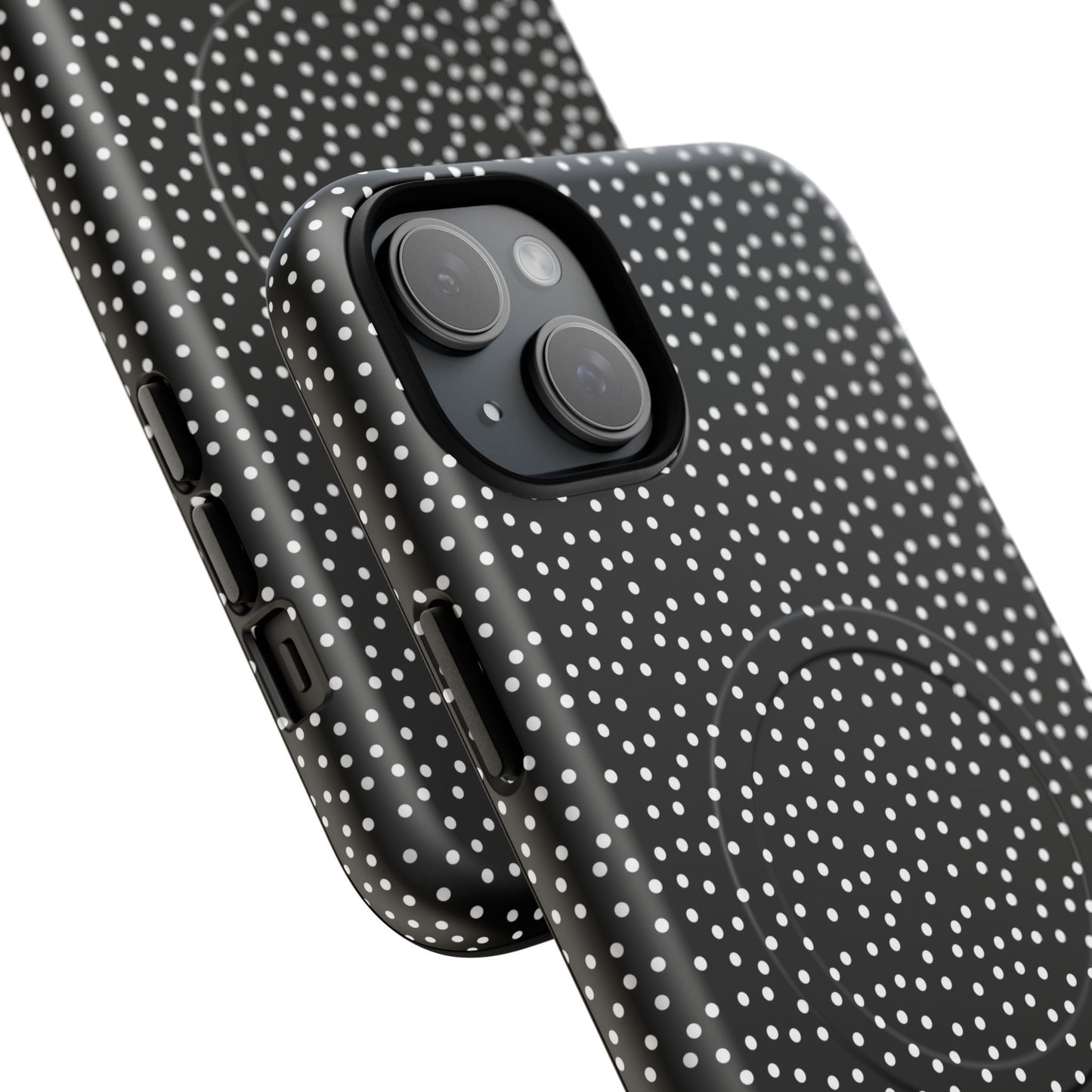 Small Polka Dot Tough iPhone Magnetic Case, Durable iPhone Accessories, Gifts for Tech Lovers, Modern Design.