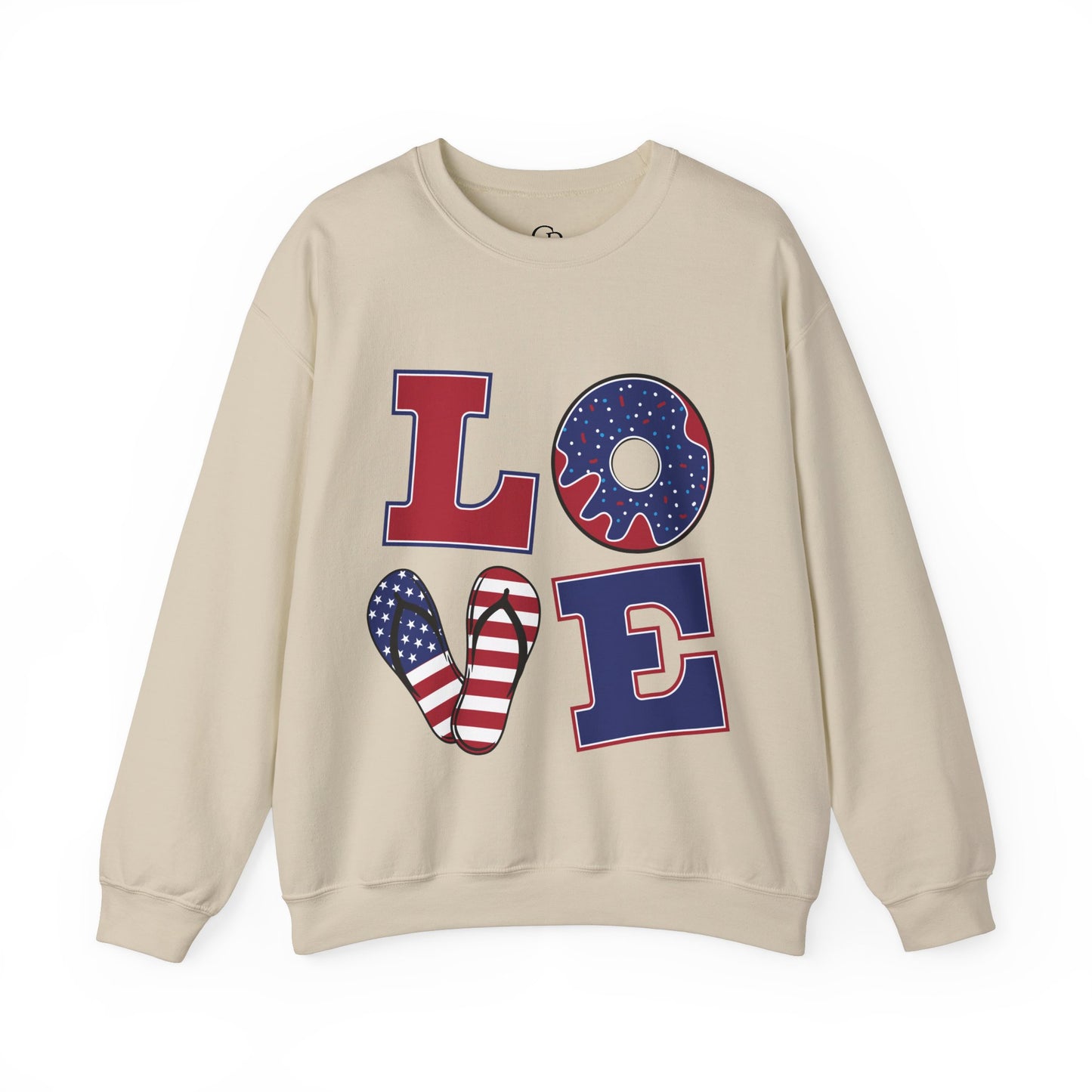 Patriotic LOVE Unisex Heavy Blend™ Crewneck Sweatshirt