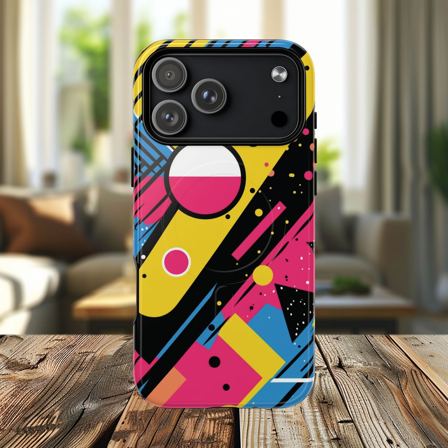 Electric Motion Mix iPhone Cases for Creative Souls | Tough iPhone Magnetic Cases, Stylish Protection, Unique iPhone Accessories, Gift for Art Lovers, Retro Vibes