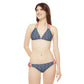 Purple Tropical Bliss Strappy Bikini Set (AOP)- (PY)