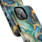Ocean Quartz Luxe Marble Pattern Tough Magnetic iPhone Case, Phone Accessories, Luxury Gift, Durable iPhone Cover, Unique Design for iPhone Users.