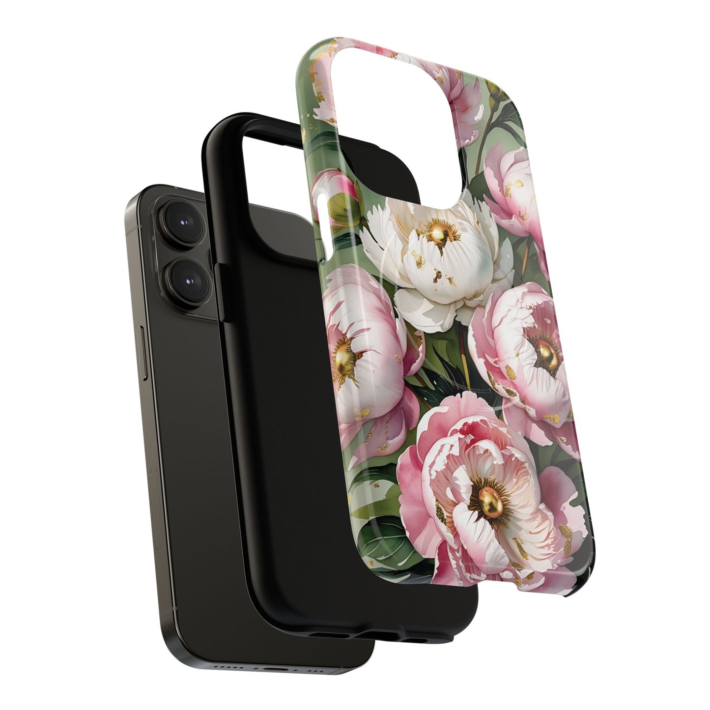 Floral Peonies Tough Magnetic Phone Cases, Durable Floral Phone Cover, Chic Flower Case, Stylish Phone Protector, Gift for Her
