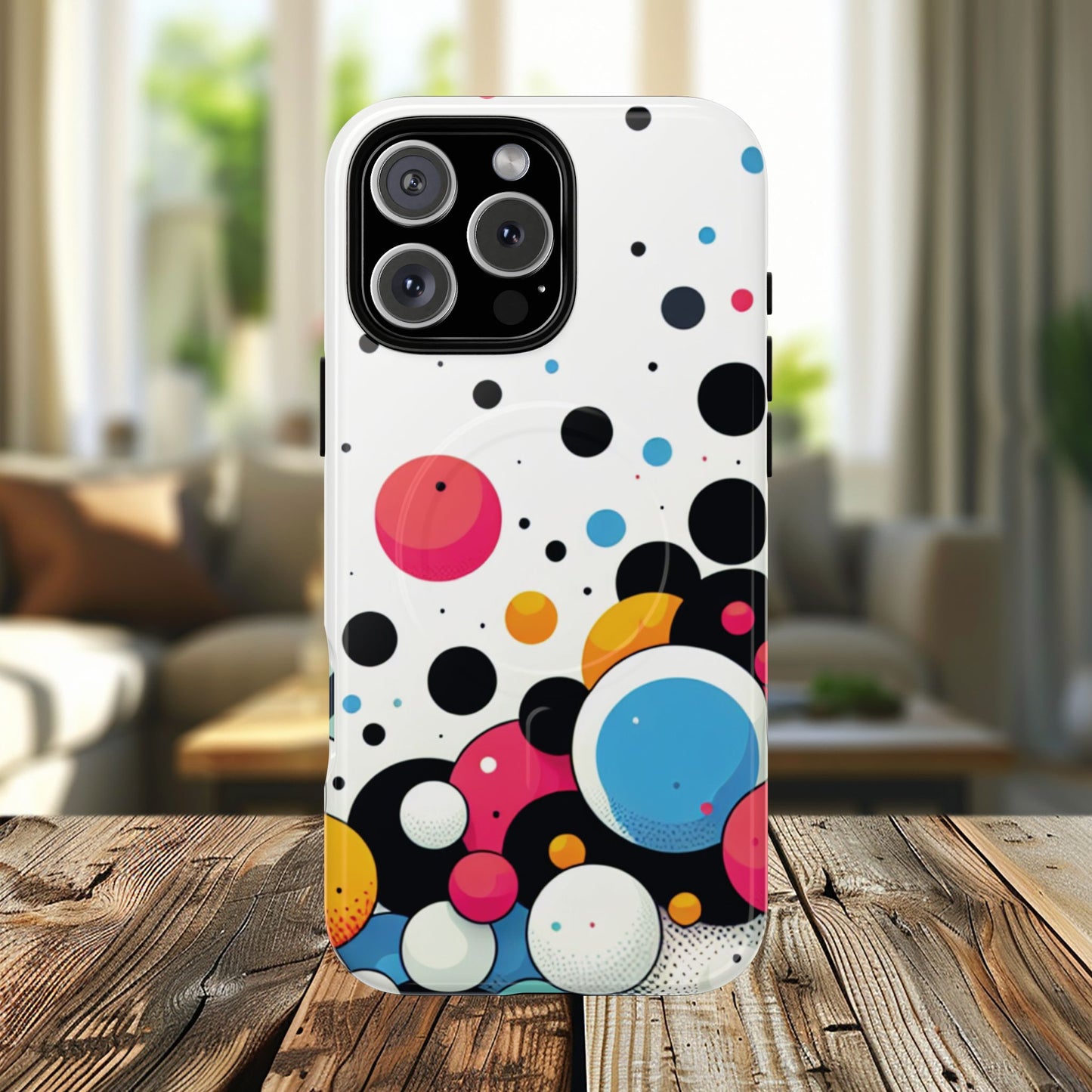 Vibrant Bubble Bloom Galaxy Magnetic iPhone Cases, Artistic Protection for Your Device, Gift for Tech Lovers, Colorful Designs, Unique iPhone Accessories
