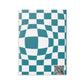 Teal Checkered Charm Hardcover Notebook with Puffy Covers (PY)