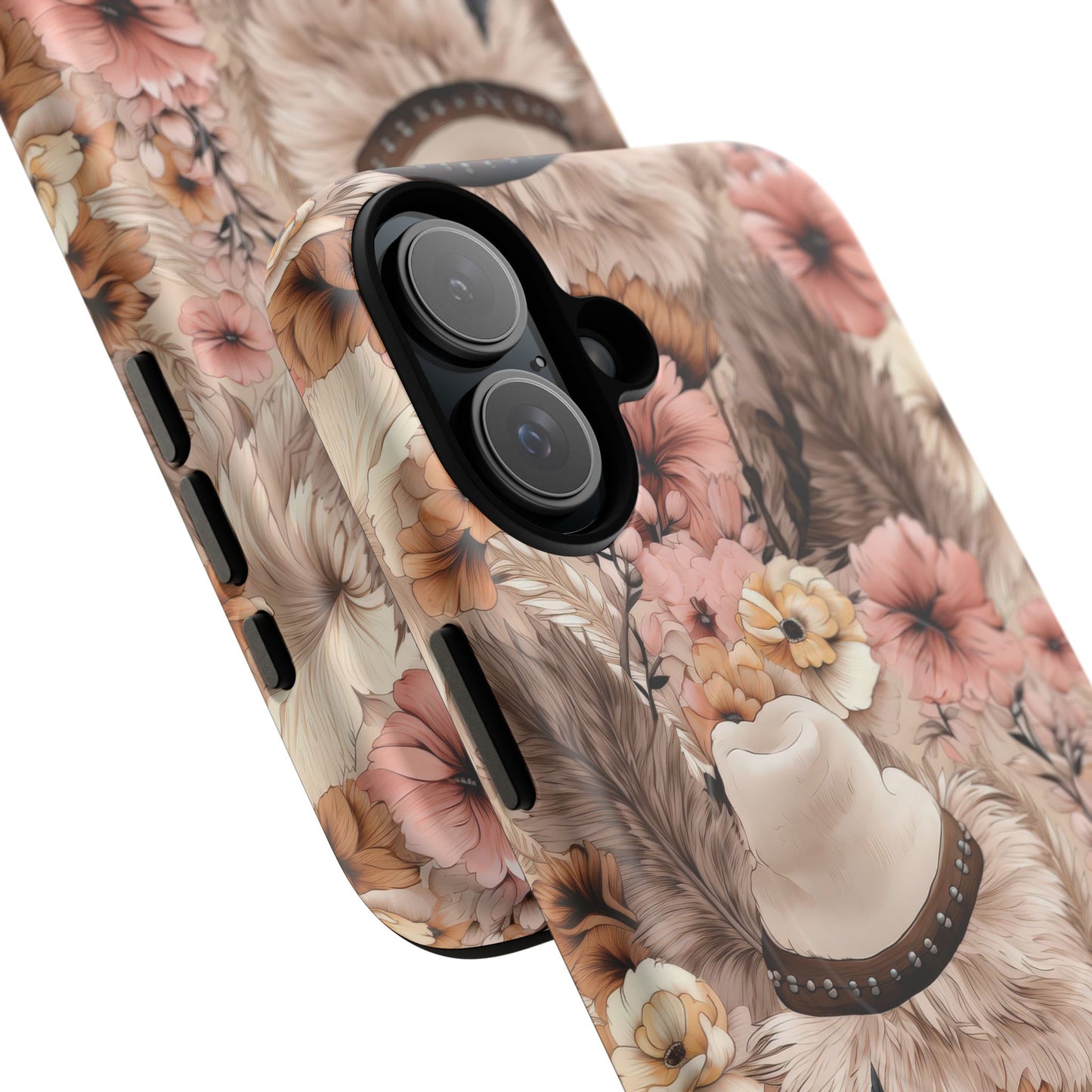 Western Boho Tough iPhone Magnetic Case - Bohemian Style, Durable Protection, Unique Gift, Trendy Accessory, iPhone Cover