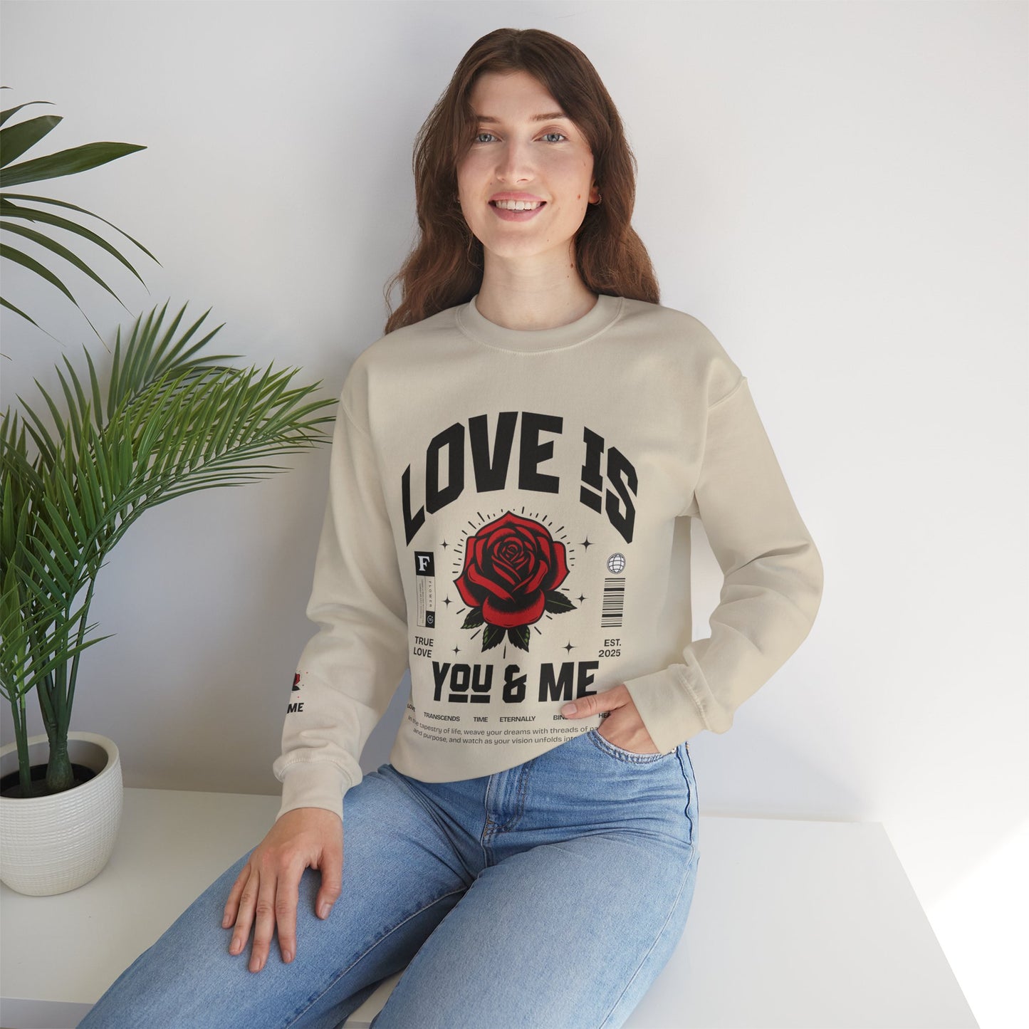 Love is ... Valentines Unisex Heavy Blend™ Crewneck Sweatshirt.