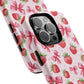 Strawberry Blush Coquette Magnetic Tough iPhone Cases - Funky Fruit Cases, Floral iPhone Cover, Trendy Gifts, iPhone Accessories, Strawberry Lover