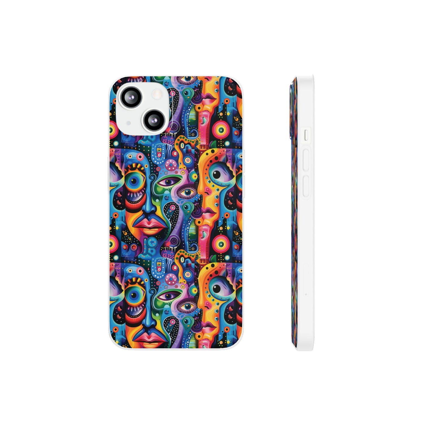 Psychedelic Visions Flexi iPhone and Samsung Case - Colorful Abstract Design.