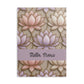 Personalized Stained Glass Lotus Blossom Hardcover Notebook — Custom Name and Affirmation Puffy Cover Journal.