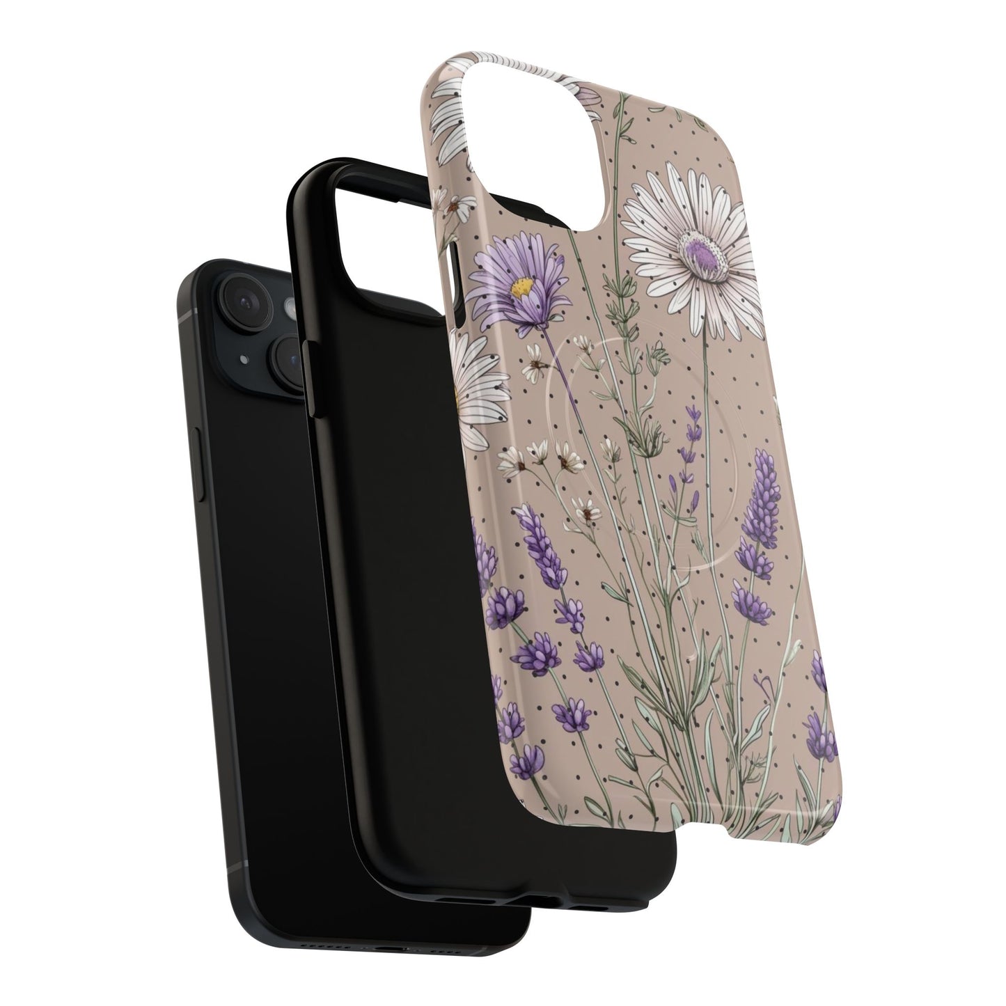 Daisy Delight iPhone Case - Tough Magnetic Cases for Every Occasion, Nature Lover Gift, Durable Mobile Protection, Flower Pattern, Stylish Accessory.