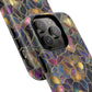 Chromatic Bloom Tough iPhone Magnetic Case, Tough iPhone Cover, Floral iPhone Accessory, Birthday Gift, Elegant Tech Decor, MagSafe Stained Glass Pattern.