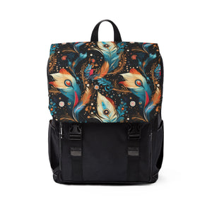 Ethereal Feathers Unisex Casual Shoulder Backpack