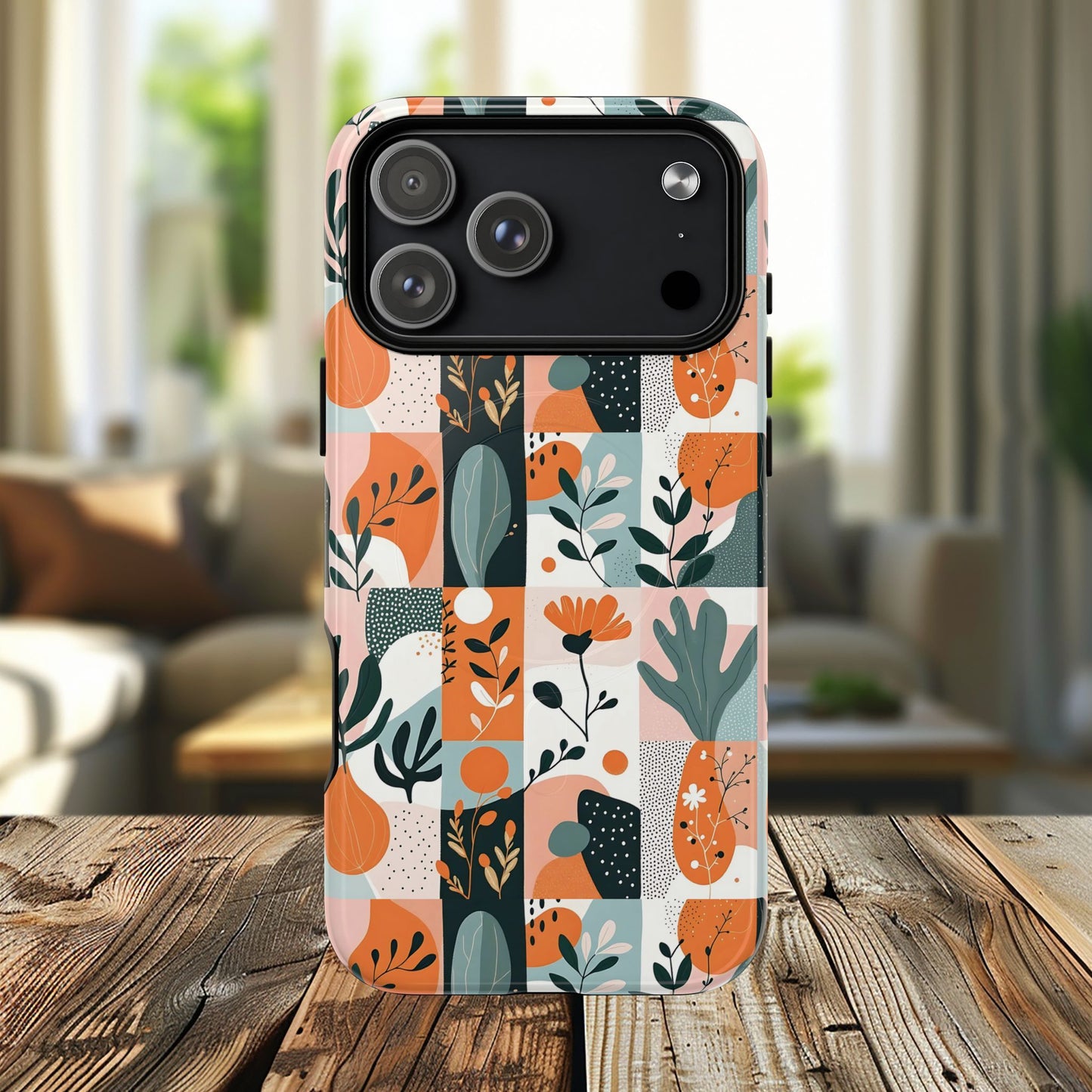 Botanical Bliss Tough Magnetic Phone Case, Durable Phone Cover, Gift for Her, Stylish Tech Accessory, Fall Vibes, Trendy Mobile Case