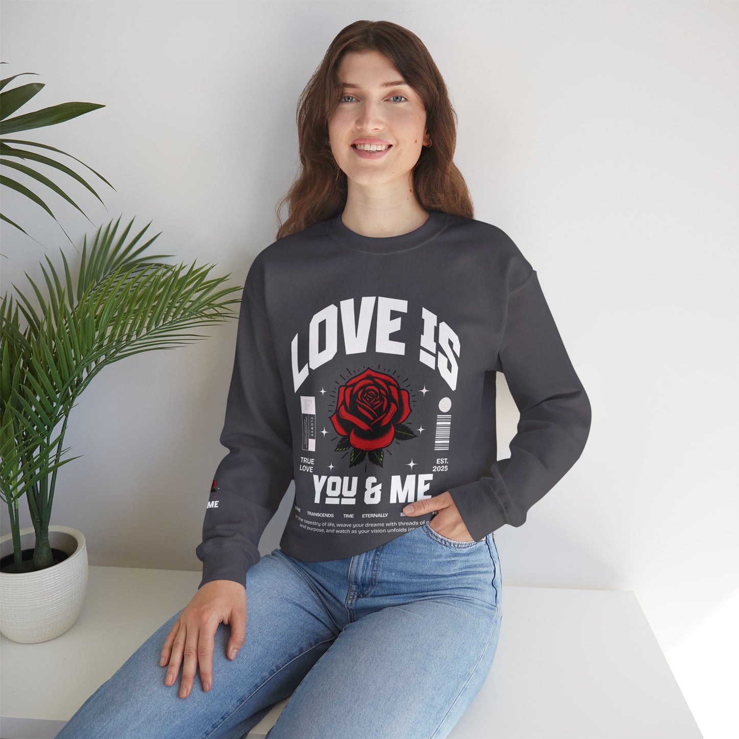 Love is ... Valentines Unisex Heavy Blend™ Crewneck Sweatshirt.