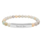 Engravable Natural Stone Stretch Bar Bracelet — Personalized Beaded Wristband