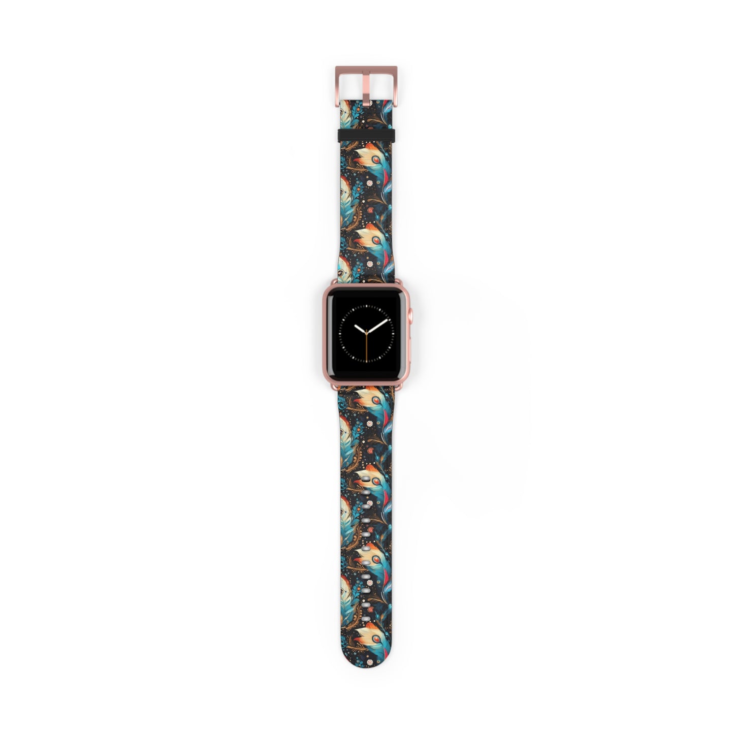 Ethereal Feathers Colorful Design Watch Band - Perfect Gift for Art Lovers,