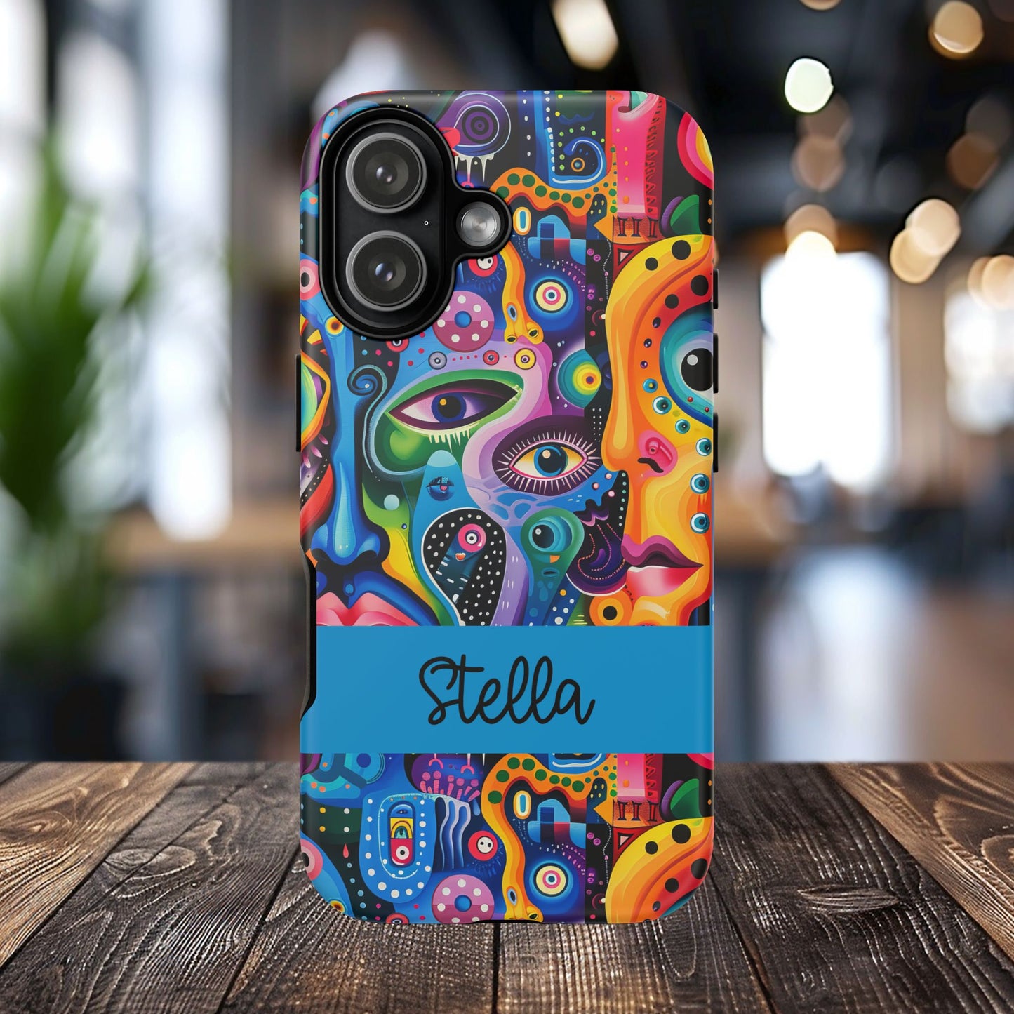 Psychedelic Visions Vibrant Samsung, iPhone and Google Pixel Phone Cases - Colorful Artistic Design