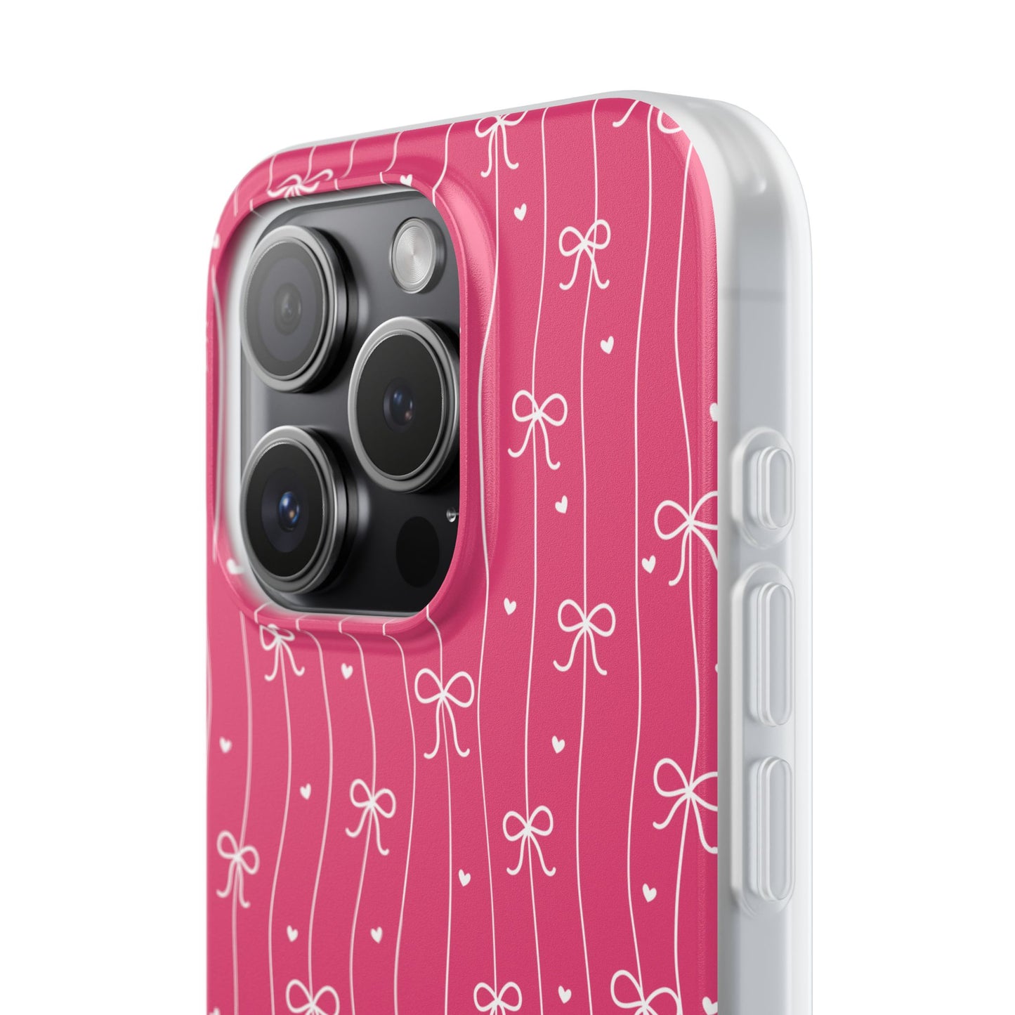 Personalized Pink Bow Coquette Slim Flexi iPhone and Samsung Cases — Custom Name or Affirmation