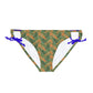 Brown Tropical Bliss Loop Tie Side Bikini Bottom (AOP)