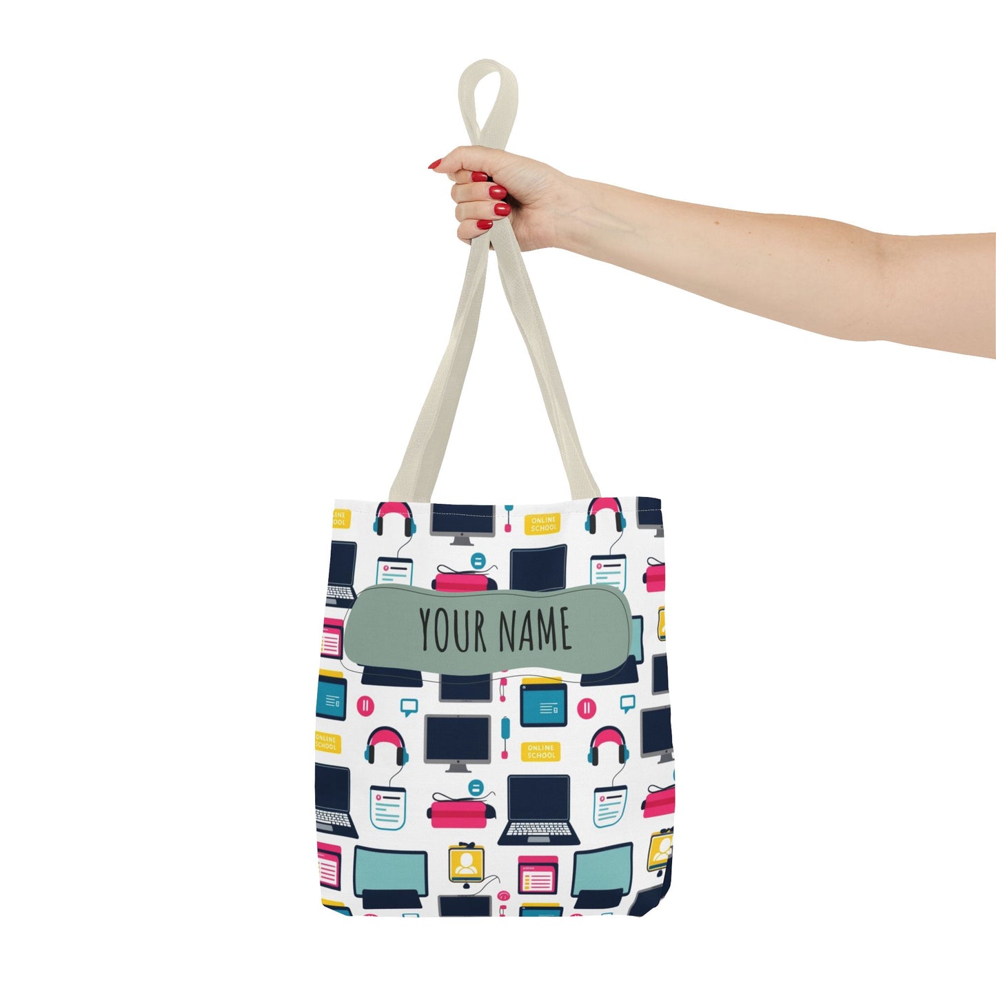 Techie Tote Bag - Stylish Personalized Tote for Students, Gift for Tech Lovers, Eco-Friendly Shopping Bag, Back to School.