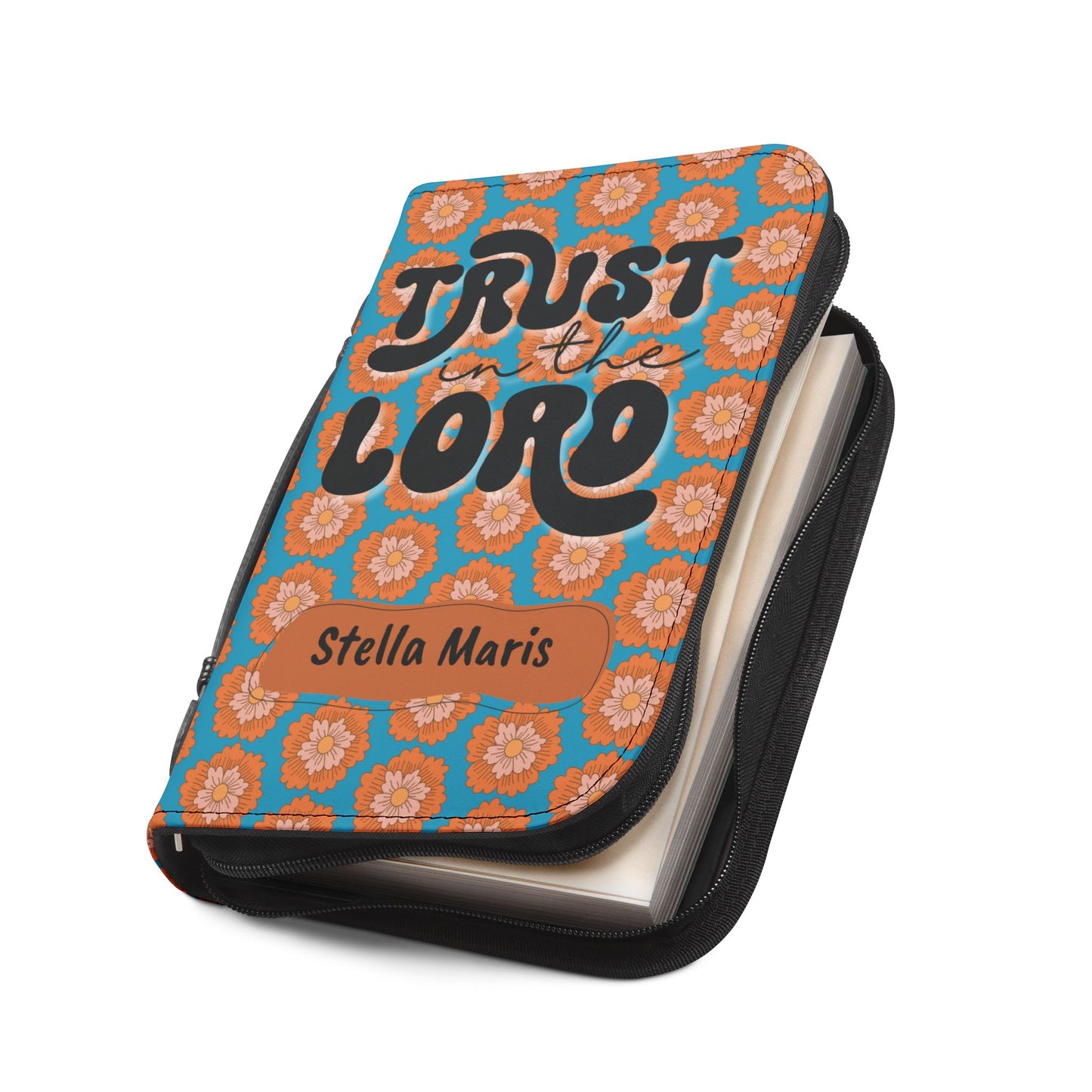 Personalized Floral Bible Cover - Trust in the Lord Design for Believers| Baptism | Christening | Anniversary | Birthday Gifts.