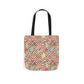 Personalized Brown Doodle Daydream Composition Book Inspired Canvas Tote Bag with Colorful Straps, Cute School Bag, Eco-Friendly Tote, Back to School Shopping Bag, Teacher Gift Idea