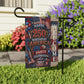 Welcome 250th Birthday America Garden Flag — Patriotic Party Celebration Banner
