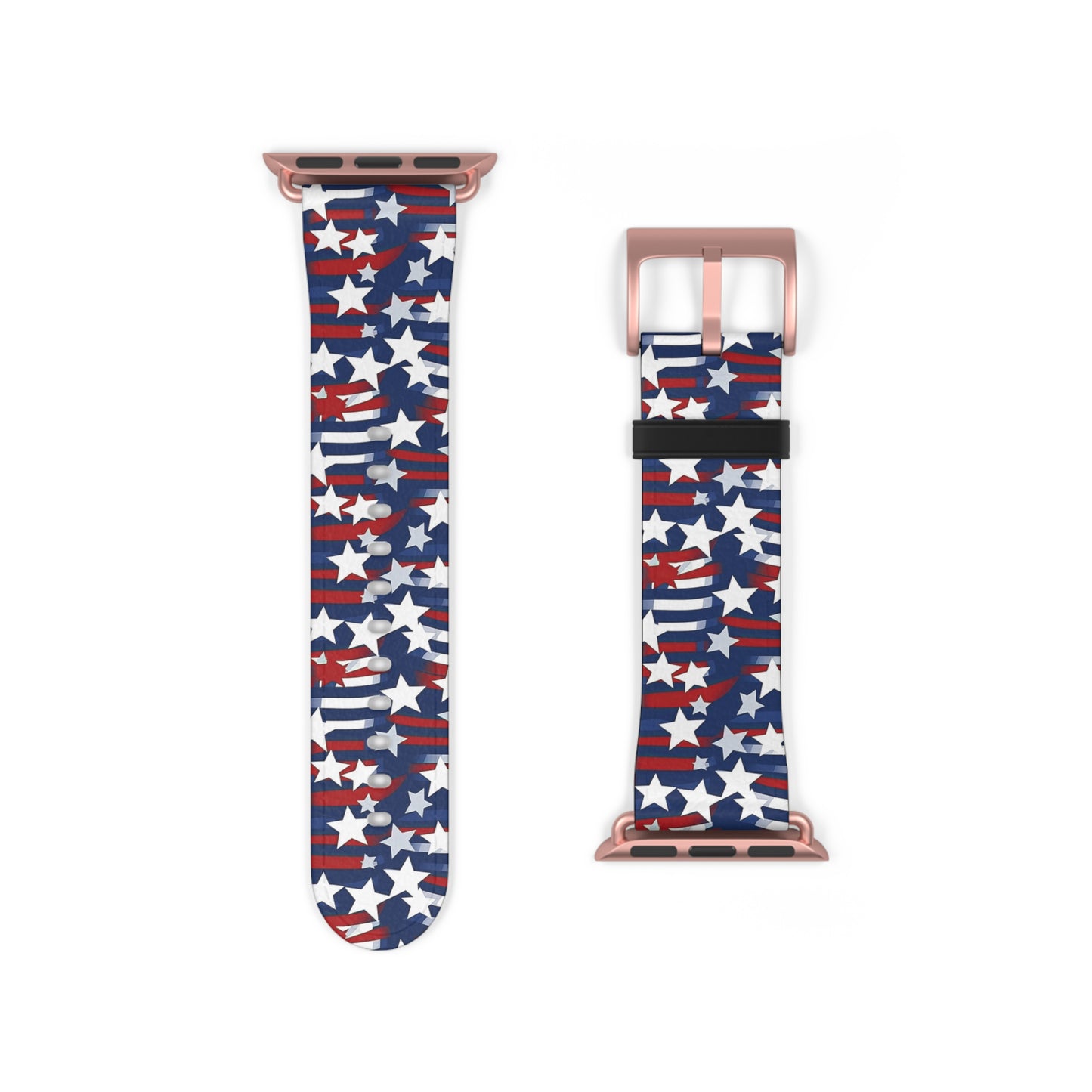 Patriotic Waves - Red, White & Blue Stars | USA Flag Design