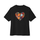 Patchwork Hearts Unisex Oversized Bella Canvas Boxy Tee